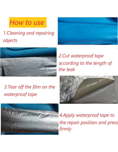 Cinta Impermeable de Butilo GZCHAOX 10cm x 5m para Sellado