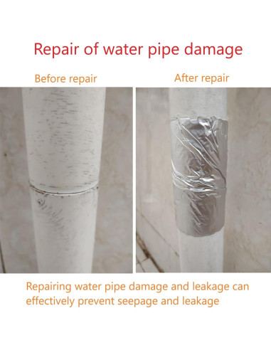 Cinta Impermeable de Butilo GZCHAOX 10cm x 5m para Sellado