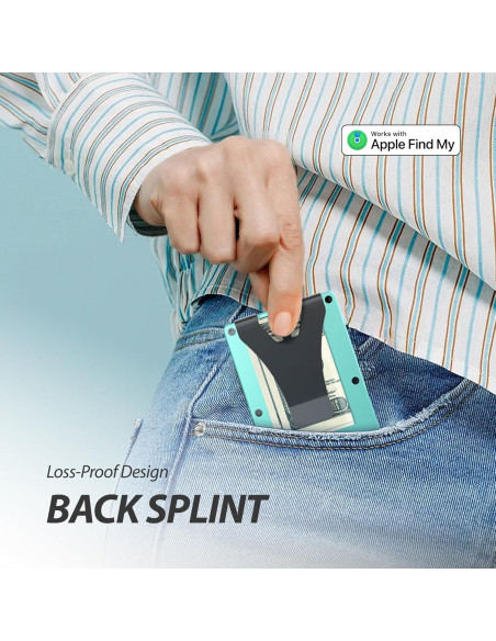 Cartera Slim HPSH Air Wallet con Rastreador Integrado Azul Tiffany