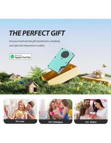 Cartera Slim HPSH Air Wallet con Rastreador Integrado Azul Tiffany