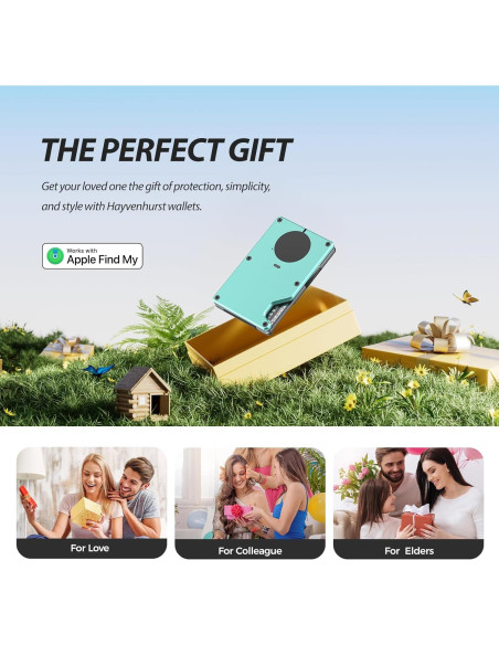 Cartera Slim HPSH Air Wallet con Rastreador Integrado Azul Tiffany