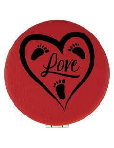 Espejo Compacto Enthoozies de Cuero Sintético 6.35 cm Doble