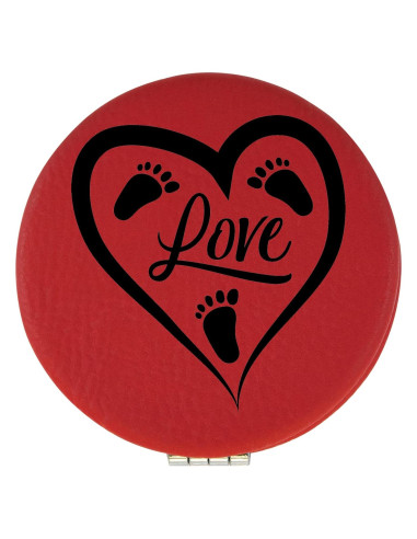 Espejo Compacto Enthoozies de Cuero Sintético 6.35 cm Doble