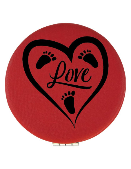 Espejo Compacto Enthoozies de Cuero Sintético 6.35 cm Doble