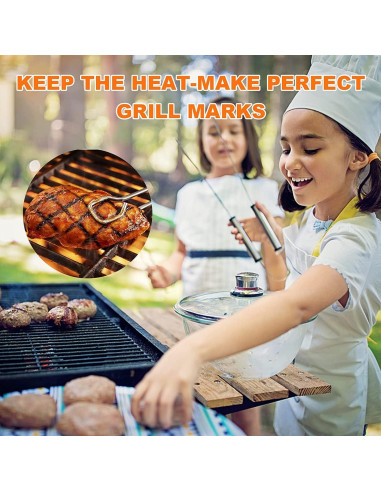 Rejillas de Parrilla Utheer 18" Hierro Fundido para Charbroil