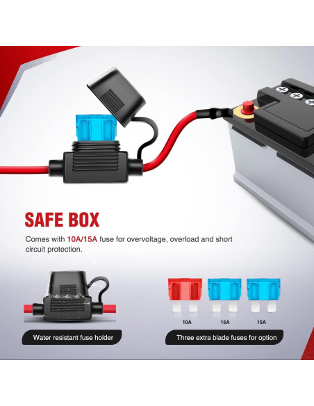 Barra de Luz LED Ámbar Nilight 30.48 cm 240W IP67 con Cableado