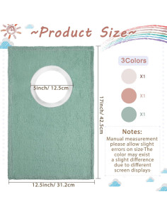 Baberos de Algodón Foaincore 3 Piezas para Bebés 42.5x31.2cm 2