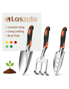 Set de Herramientas de Jardín LASZOLA 3 Piezas Naranja