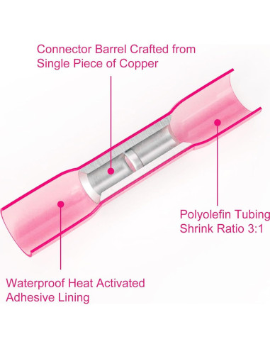 Kit de Conectores de Empalme Térmico 100PCS Intashi - Aislados
