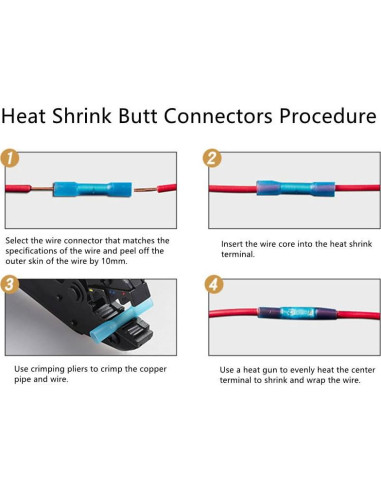 Kit de Conectores de Empalme Térmico 100PCS Intashi - Aislados