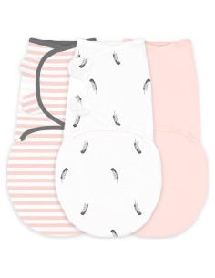 Manta Envolver para Bebés Increíble Bebé 100% Algodón Set de 3