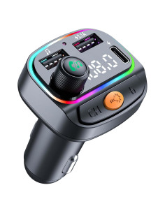 Transmisor FM Bluetooth 5.3 ACECAR C2 con Cargador USB