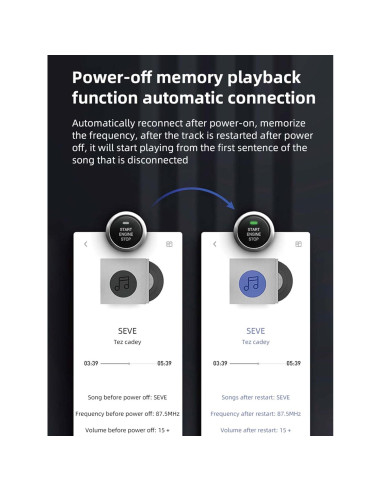 Transmisor FM Bluetooth 5.3 ACECAR C2 con Cargador USB