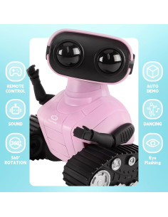Robot Emo Playsheek RC recargable para niños 3+ - Rosa 2