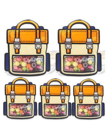 30 Bolsas de Regalo Naranjas KTBANBANNEY Reutilizables 20.93x17.97cm
