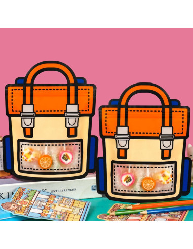 30 Bolsas de Regalo Naranjas KTBANBANNEY Reutilizables 20.93x17.97cm