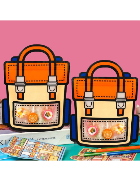 30 Bolsas de Regalo Naranjas KTBANBANNEY Reutilizables 20.93x17.97cm