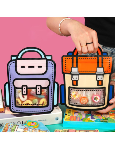 30 Bolsas de Regalo Naranjas KTBANBANNEY Reutilizables 20.93x17.97cm