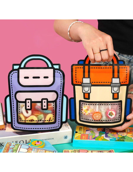 30 Bolsas de Regalo Naranjas KTBANBANNEY Reutilizables 20.93x17.97cm