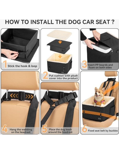 Asiento Elevador para Perros PETSFIT Negro 49x40x34 cm