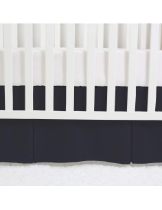 Faldón de Cuna Mini Linens Limited 100% Algodón 800 Hilos Negro 2