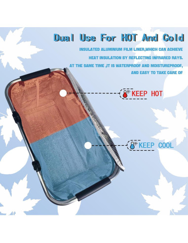 Cesta de Picnic Aislada Aikolesa 25L Plegable Azul