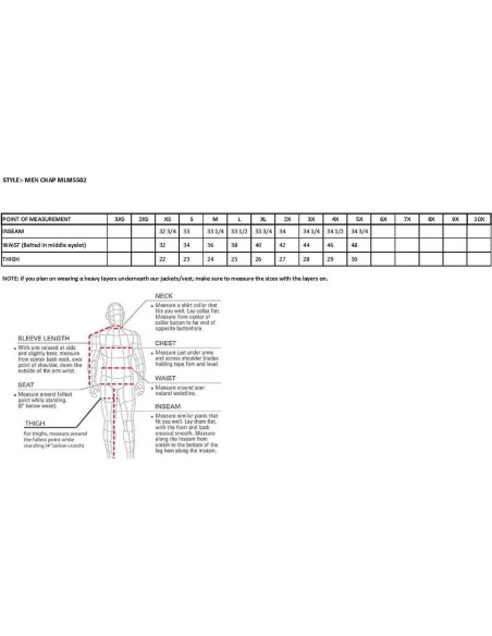 Chaps de Motocicleta de Cuero Premium Milwaukee Leather MLM5502