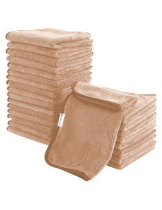 Juego de 24 Paños de Baño Cosy Family - 30.48 cm - Marrón