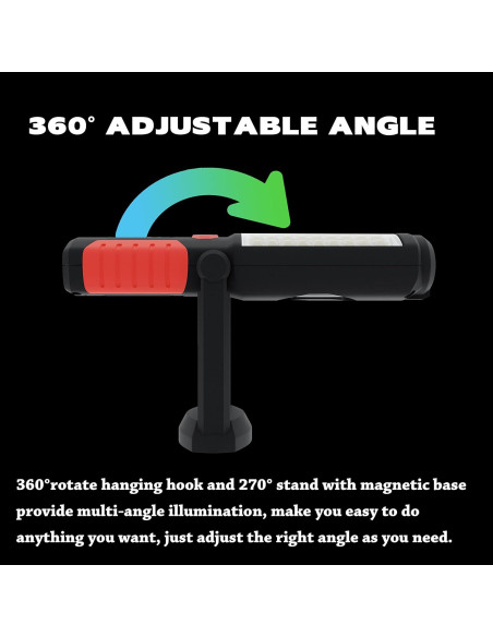 Luz de Trabajo LED Recargable Wolfteeth Magnética 240 Lúmenes