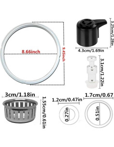 Juego de Piezas de Repuesto Genérico para Olla a Presión 6L 2