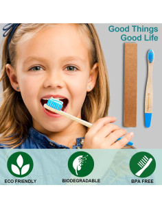 Cepillos de Dientes de Bambú para Niños AIOLUSMIC - Paquete de 5 2