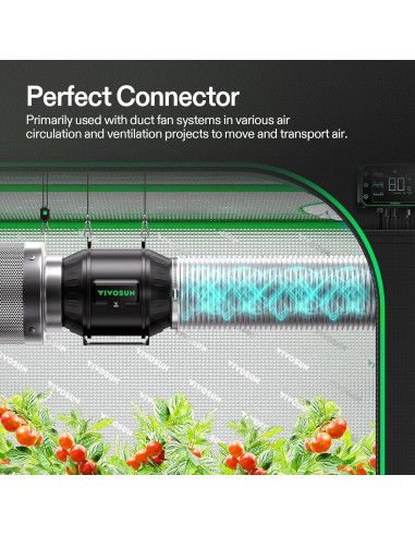 Kit de Ventilación VIVOSUN 4" con Ventilador 190 CFM y Filtro