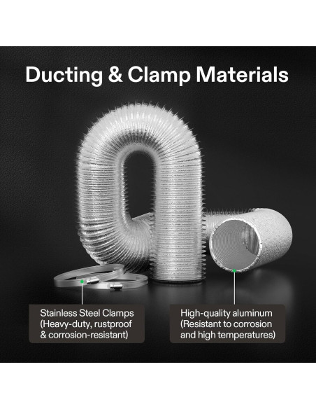 Kit de Ventilación VIVOSUN 4" con Ventilador 190 CFM y Filtro