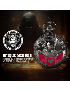 Juego de Dados D&D Banloga 7PCS Metal Negro con Estuche 2