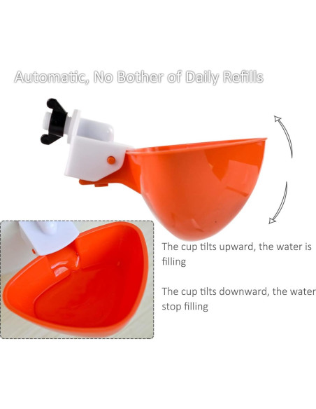 Comedero Automático para Aves de Corral Suplklz Naranja 6 Unidades