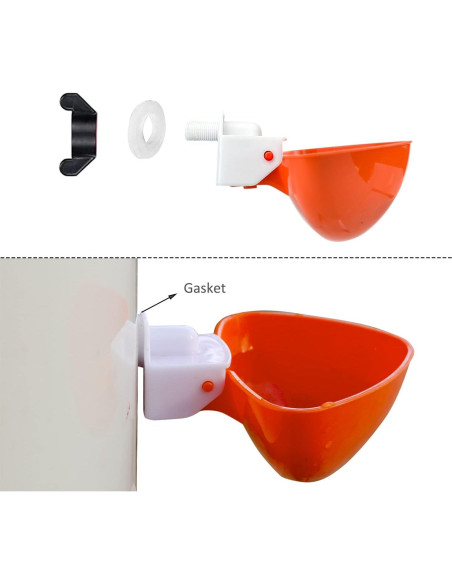 Comedero Automático para Aves de Corral Suplklz Naranja 6 Unidades