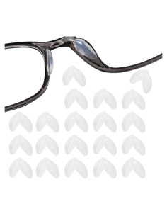 20 Pares Almohadillas Adhesivas para Gafas Silicona Transparente