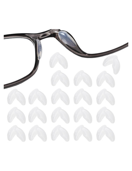 20 Pares Almohadillas Adhesivas para Gafas Silicona Transparente