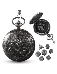 Set de Dados de Metal Banloga 7PCS para D&D con Estuche