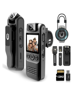 Cámara Corporal KSADBOSSBO 1080P HD con Grabación 128GB
