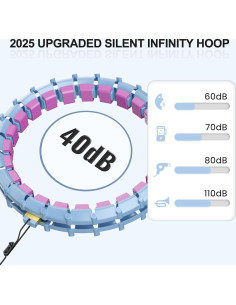 Aros de Hula Ponderados HOELLL 165 cm Silenciosos para Mujeres 2