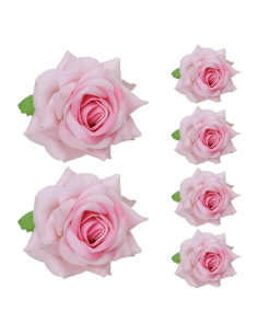 Juego de 6 Anillos de Servilleta Rosa Floral Hecho a Mano