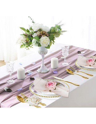 Juego de 6 Anillos de Servilleta Rosa Floral Hecho a Mano