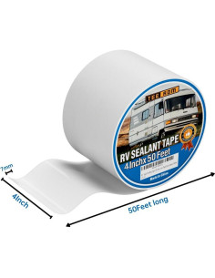 Cinta Selladora Impermeable Teerdm 10.16 cm x 15.24 m para RV 2
