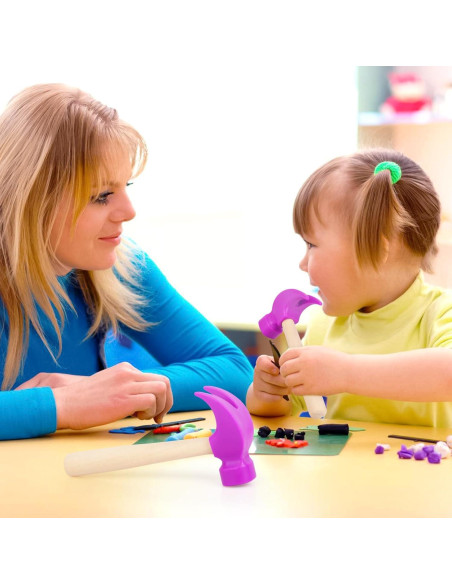 Paquete de 2 Juguetes Martillo de Madera Hxezoc 16.5x7.6cm