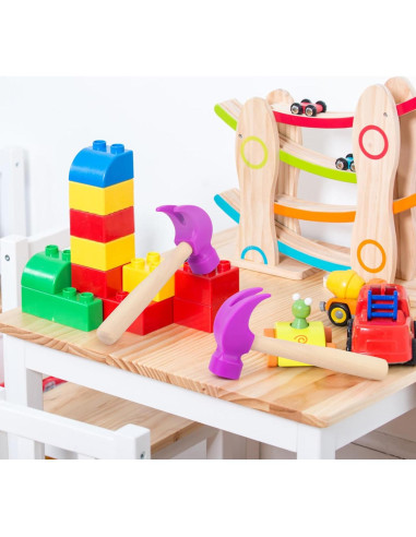 Paquete de 2 Juguetes Martillo de Madera Hxezoc 16.5x7.6cm