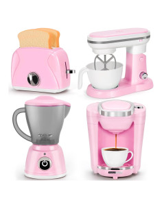 Juego de Cocina Rosa TooyBing con Electrodomésticos y Luz