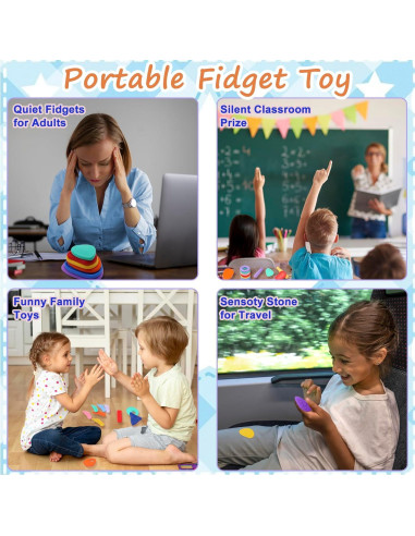 Paquete de 24 Juguetes Fidget Sensoriales Hoaisun para Alivio de Ansiedad