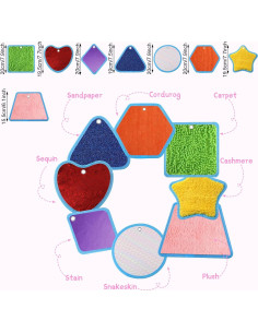 Alfombrillas Sensoriales Boao 8 Piezas Texturizadas 21x21 cm 2