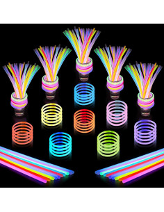 GemPrime 100 Palos Brillantes 20 cm + 100 Conectores Fiesta 2